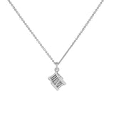 Tiffany & Co. Sterling Silver Atlas Cube Pendant Necklace Designer Jewellery Tiffany and Co