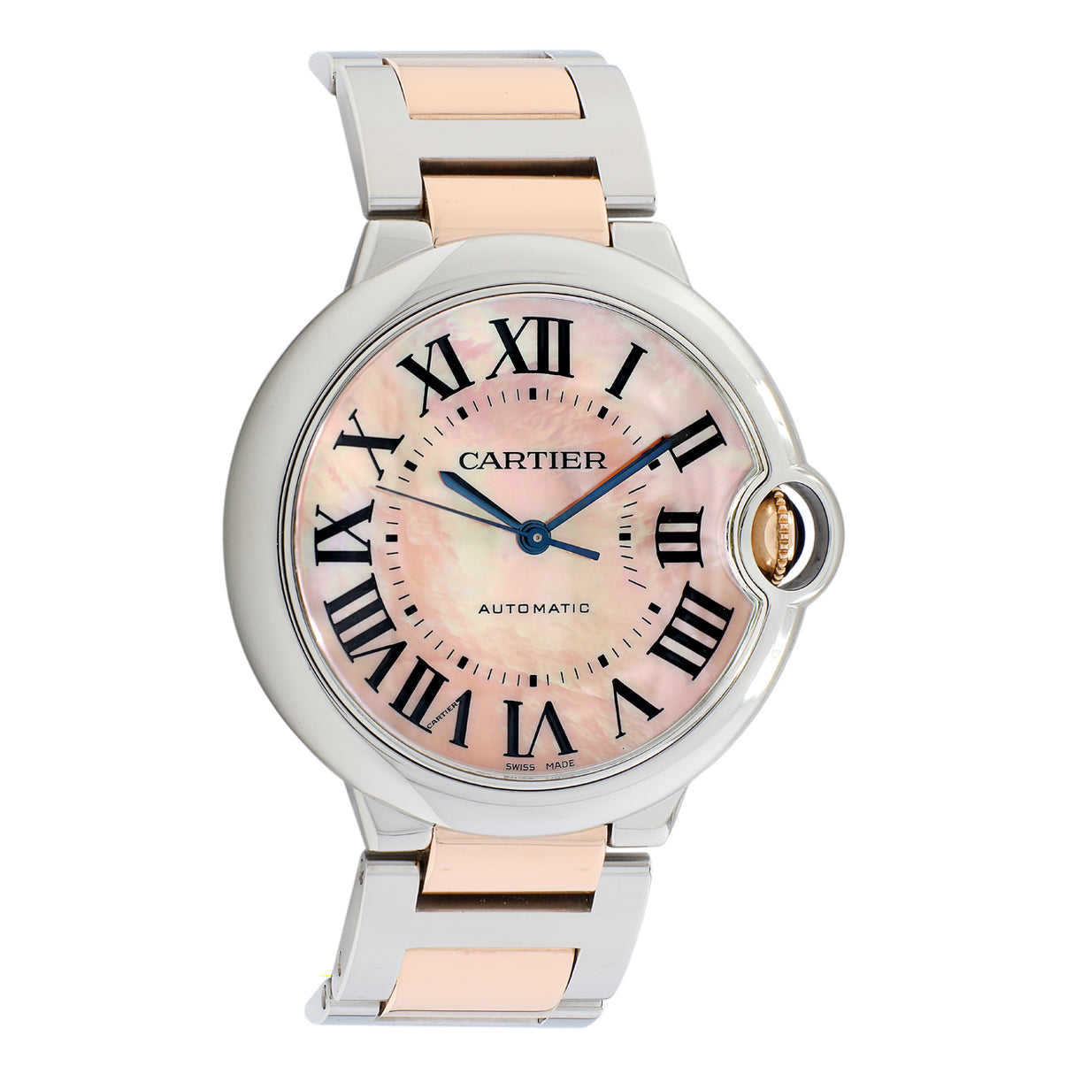 Cartier Stainless Steel 18K Rose Gold Ballon Bleu 36mm W6920033 Watches Cartier