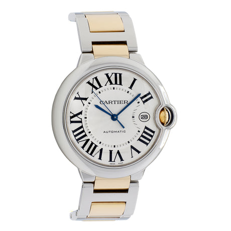 Cartier Stainless Steel 18K Yellow Gold Ballon Bleu 42mm Automatic W69009Z3 Watches Cartier