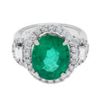 18K White Gold 5.88 Carat Emerald Ring Fine Jewellery Modaselle