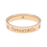 Tiffany & Co 18K Rose Gold Diamond 4mm Band Ring Designer Jewellery Tiffany and Co