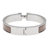 Hermes Marron Glace Enamel Clic H Bracelet