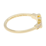 Tiffany & Co. 18K Yellow Gold Diamond T Wire Ring Designer Jewellery Tiffany and Co