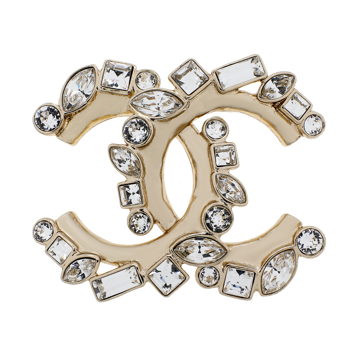 Chanel Crystal CC Brooch Accessories Chanel