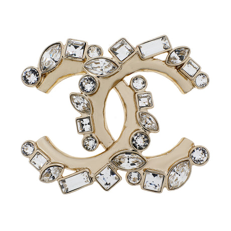 Chanel Crystal CC Brooch Accessories Chanel