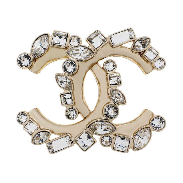 Chanel Crystal CC Brooch Accessories Chanel