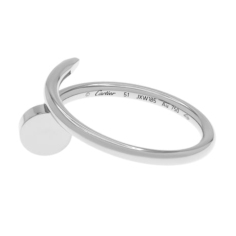 Cartier 18K White Gold Small Juste Un Clou Ring Designer Jewellery Cartier