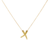 Tiffany & Co. 18K Yellow Gold Paloma Picasso Graffiti X Pendant Necklace Designer Jewellery Tiffany and Co