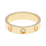 Cartier 18K Yellow Gold 1 Diamond Love Wedding Band Designer Jewellery Cartier