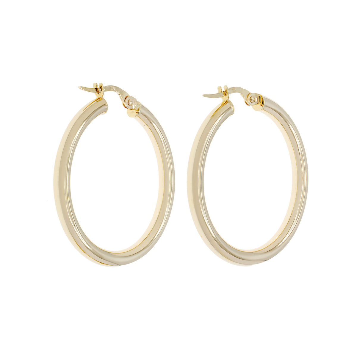 14K Yellow Gold Hoop Earrings Fine Jewellery Modaselle