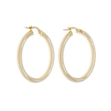 14K Yellow Gold Hoop Earrings Fine Jewellery Modaselle