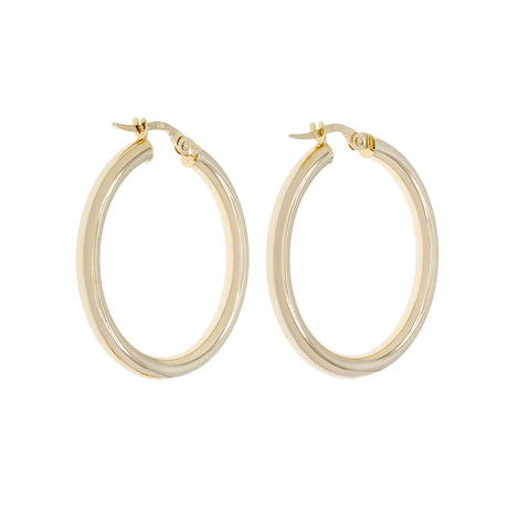 14K Yellow Gold Hoop Earrings Fine Jewellery Modaselle