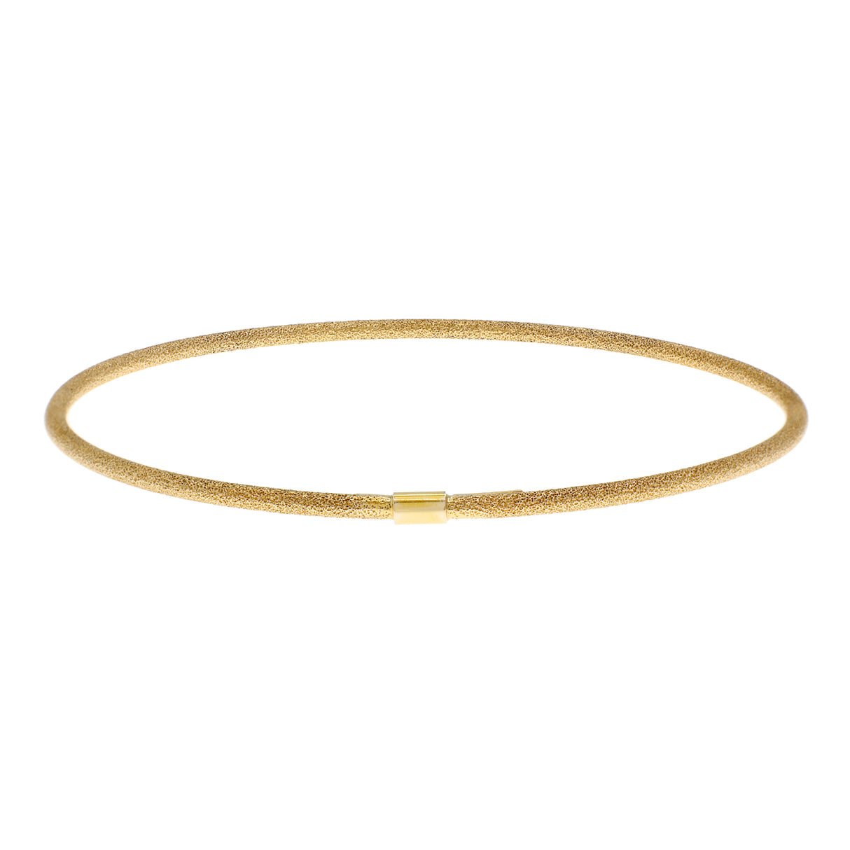 14K Yellow Gold Blasted Bangle