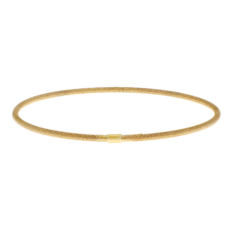 14K Yellow Gold Blasted Bangle