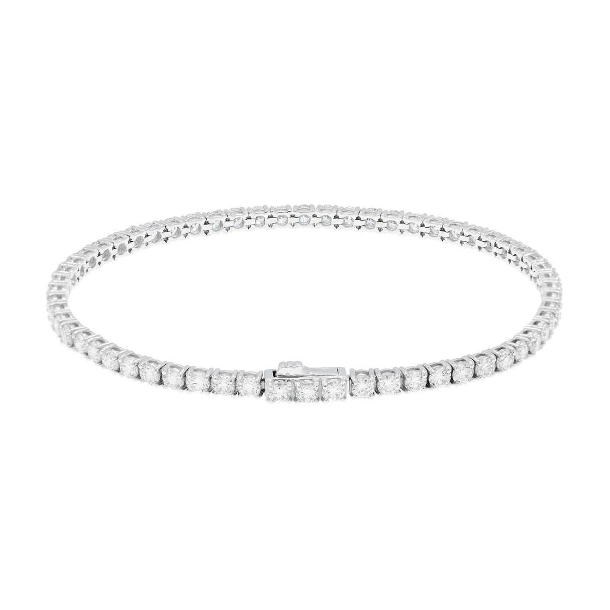 14K White Gold 3.00 Carat Diamond Tennis Bracelet Fine Jewellery Modaselle