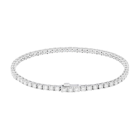 14K White Gold 3.00 Carat Diamond Tennis Bracelet Fine Jewellery Modaselle