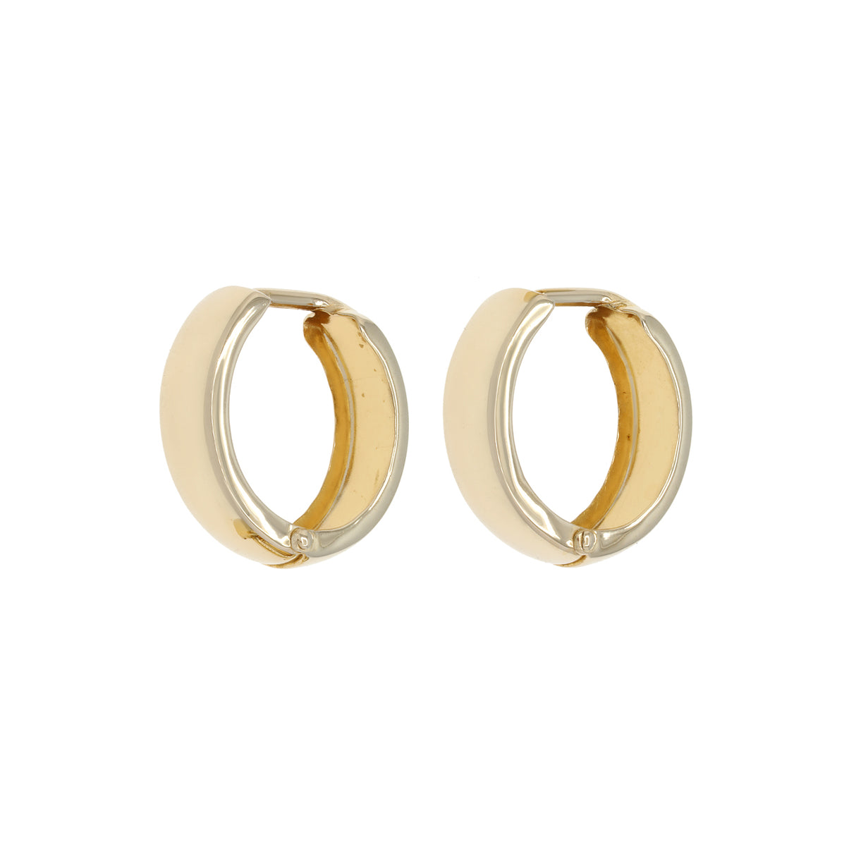 14K Yellow Gold Hoop Earrings Fine Jewellery Modaselle