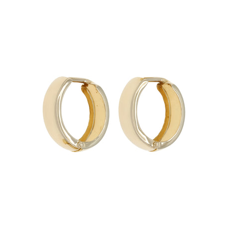 14K Yellow Gold Hoop Earrings Fine Jewellery Modaselle