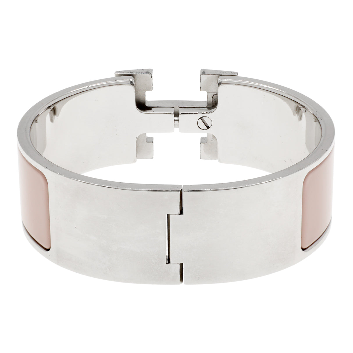 Hermes Mauve Pale Enamel Clic Clac H Bracelet