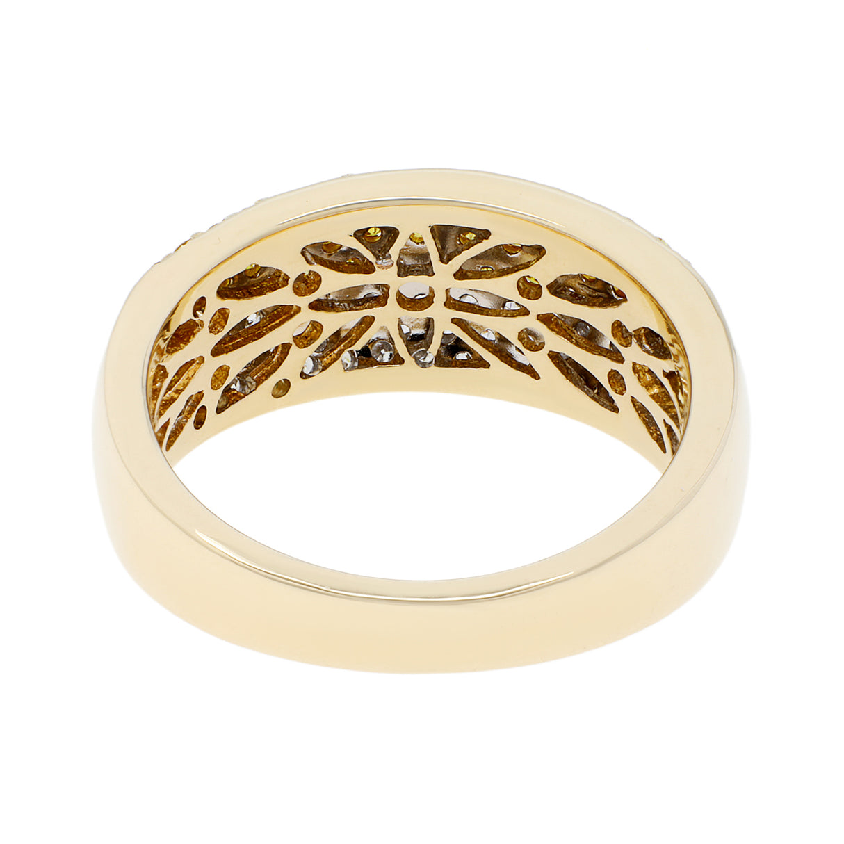 14K Yellow Gold 1.00 Carat Fancy Yellow Diamond Ring Fine Jewellery Modaselle