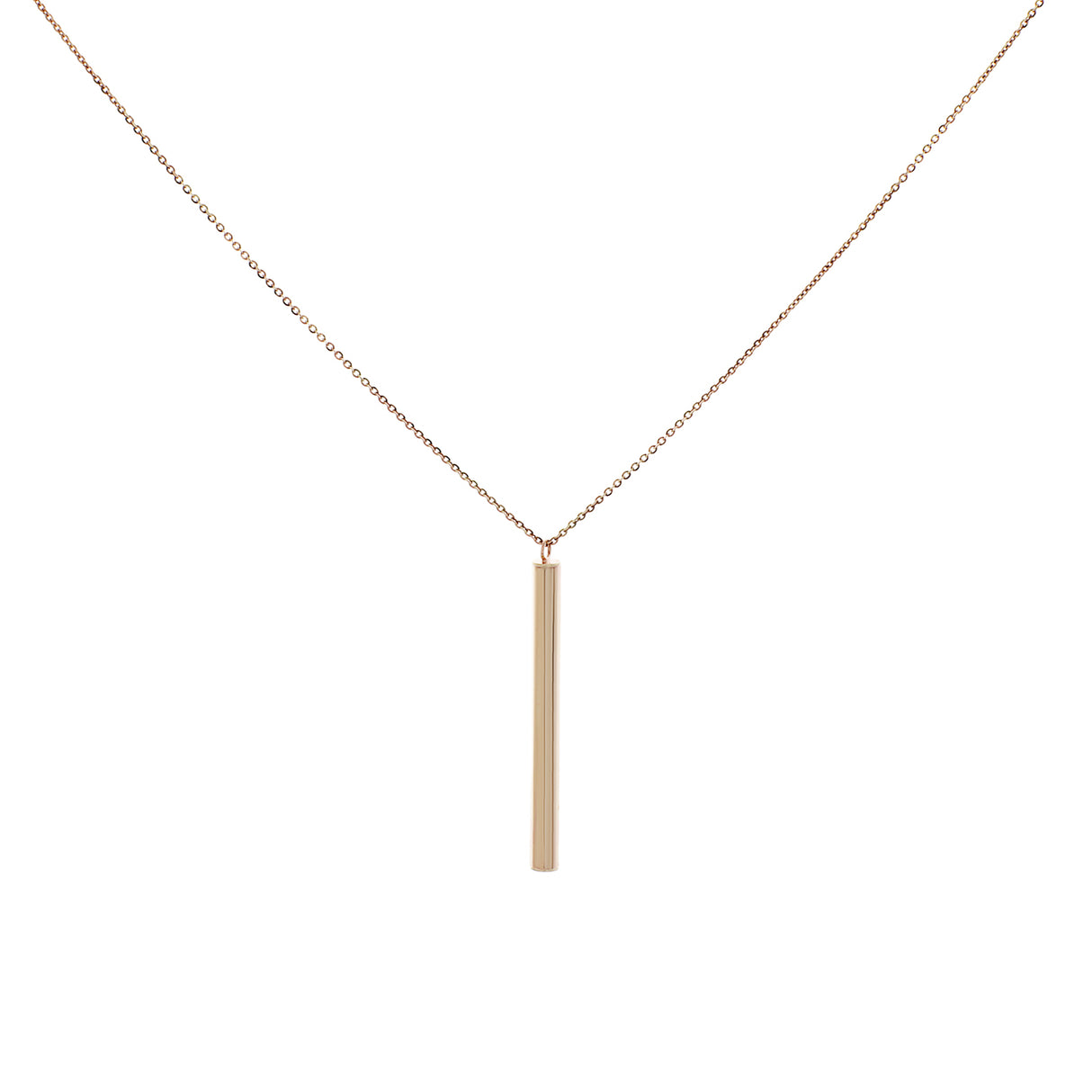 10K Rose Gold Octagon Bar Pendant Fine Jewellery Modaselle