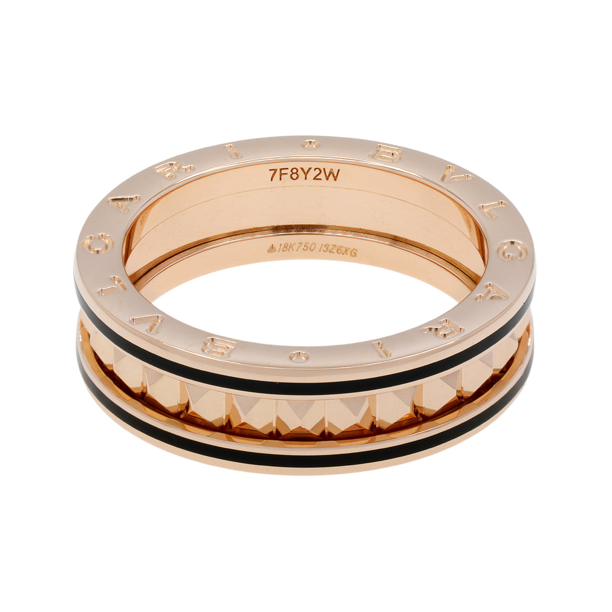 Bulgari 18K Rose Gold B.zero1 Rock One-Band Ring Designer Jewellery Bulgari