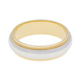 Tiffany & Co. 18K Yellow Gold Platinum 6mm Milgrain Band Ring Rings Tiffany and Co