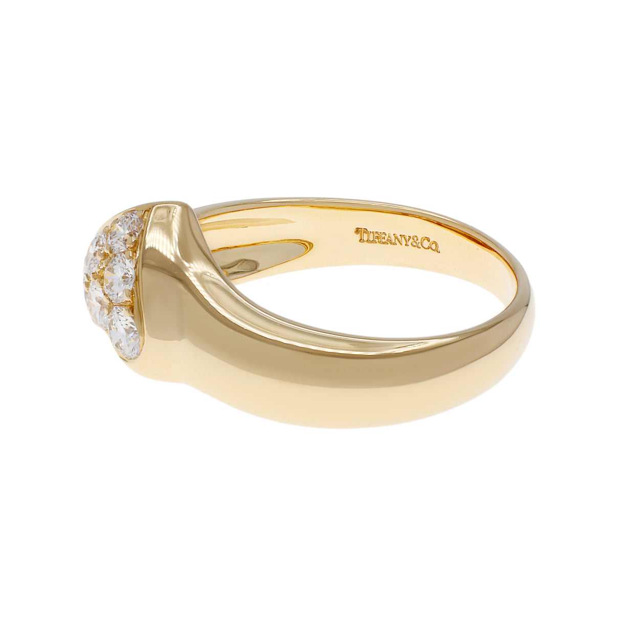 Tiffany & Co. 18K Yellow Gold Diamond Heart Ring Designer Jewellery Tiffany and Co