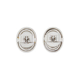 18K White Gold 1.00 Carat Illusion Oval Diamond Stud Earrings Fine Jewellery Modaselle