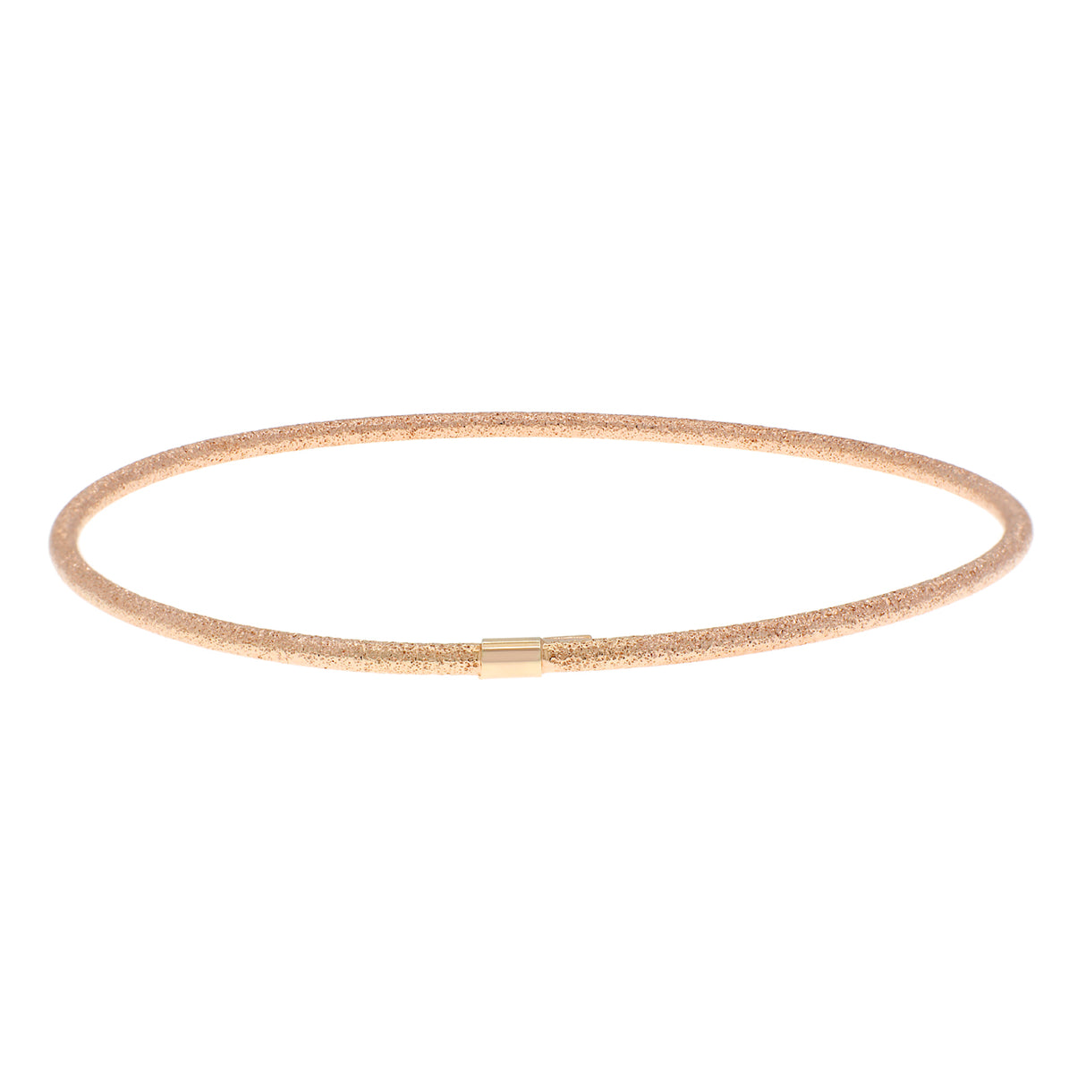 14K Rose Gold Blasted Bangle