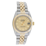 Rolex Stainless Steel 18K Yellow Gold Datejust 31 68273