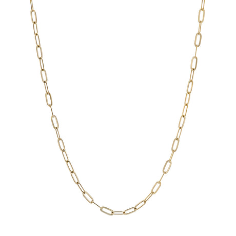 18K Yellow Gold Paperclip Chain Fine Jewellery Modaselle