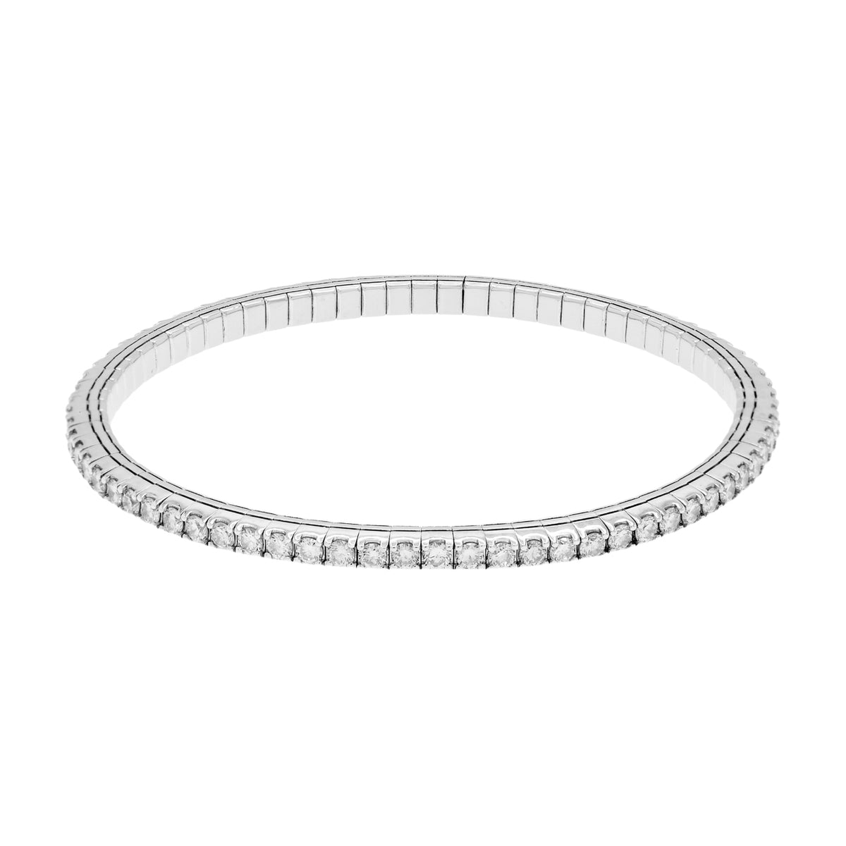 14K White Gold 3.02ct Expansion Diamond Tennis Bracelet Fine Jewellery Modaselle