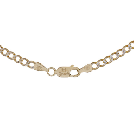 14K Yellow Gold Diamond Cut Curb Chain Fine Jewellery Modaselle