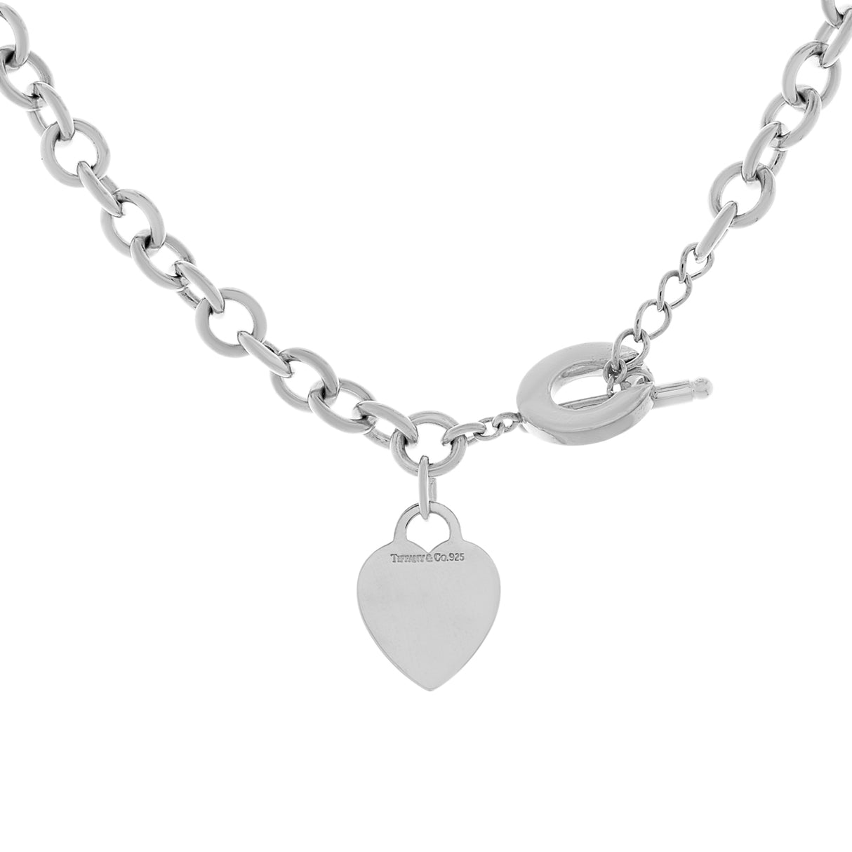 Tiffany & Co. Sterling Silver Heart Tag Toggle Necklace Designer Jewellery Tiffany and Co