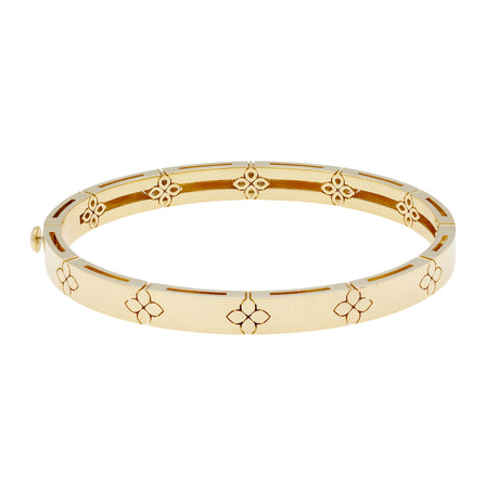 Roberto Coin 18K Yellow Gold Love In Verona Medium Diamond Accent Bangle Fine Jewellery Modaselle