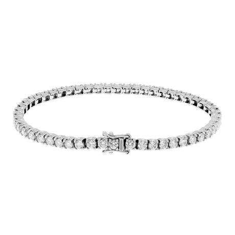 18K White Gold 4.03 Carat Tennis Bracelet