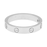 Cartier 18K White Gold Diamond Love Wedding Band Designer Jewellery Cartier