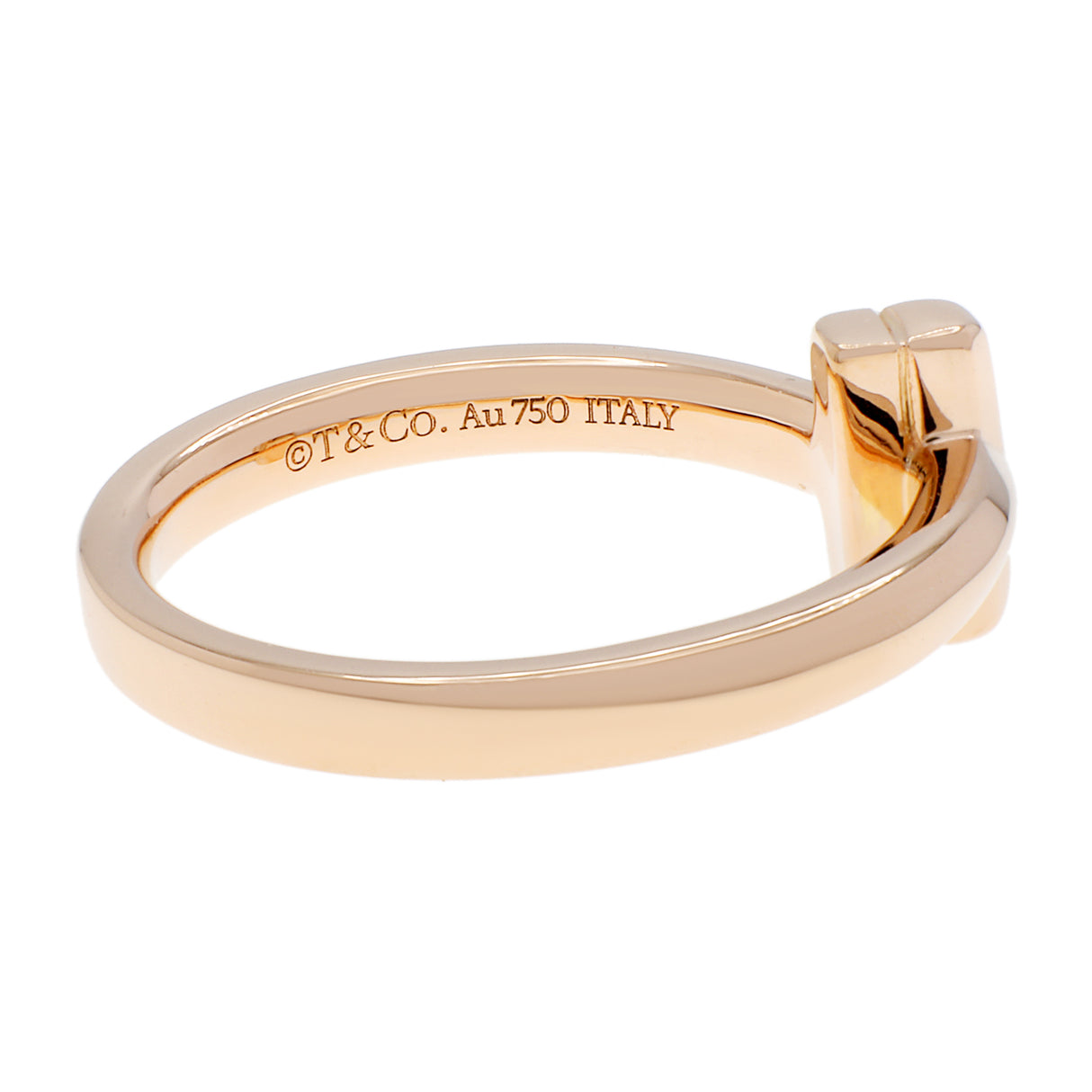 Tiffany & Co. 18K Rose Gold Diamond T1 Ring