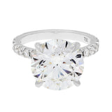 18K White Gold 6.05 Carat Hidden Halo Diamond Engagement Ring Fine Jewellery Modaselle