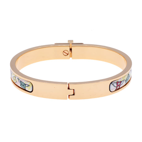 Hermes Enamel Printed Mini Clic Kelly Bracelet