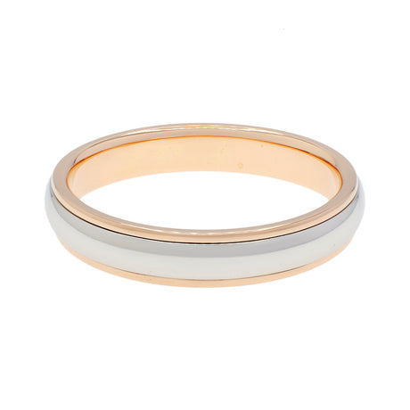 Tiffany & Co. Platinum 18K Rose Gold 4mm Lucida Wedding Band Ring