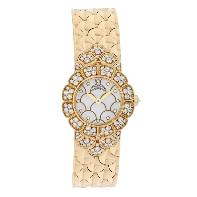 Patek Philippe 18K Yellow Gold Mother of Pearl Diamond Neptune 4872 Watches Patek Philippe