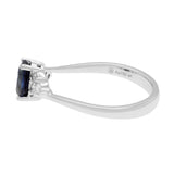 18K White Gold 0.95 Carat Oval Sapphire Ring Fine Jewellery Modaselle