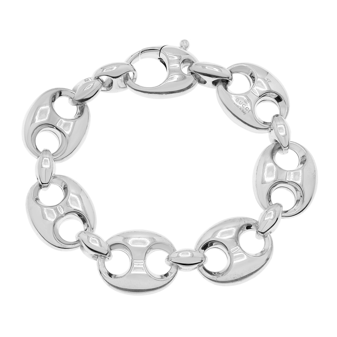 Gucci Sterling Silver Marina Link Bracelet Modaselle