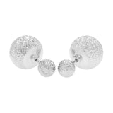 14k White Gold Diamond Cut Sphere Earrings Fine Jewellery Modaselle
