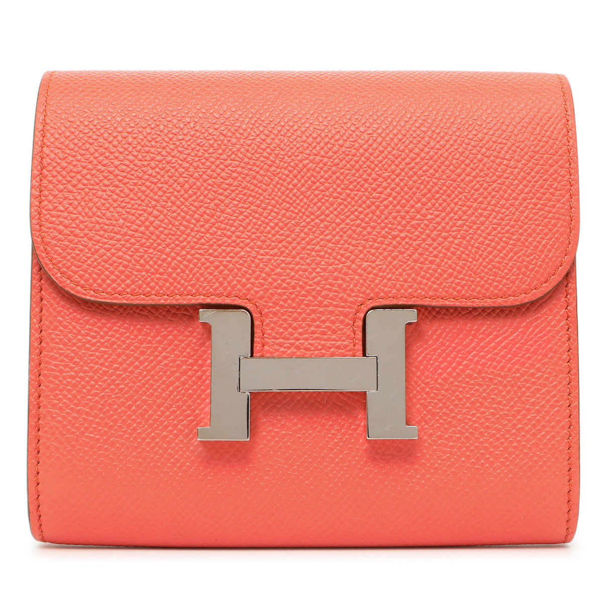 Hermes Coral Epsom Constance Short Wallet