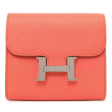 Hermes Coral Epsom Constance Short Wallet