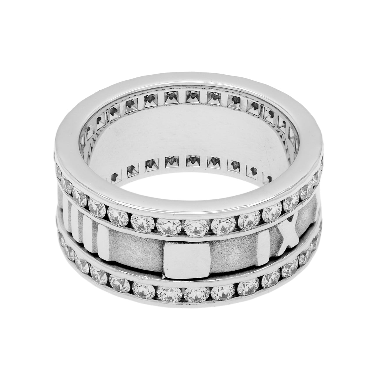 Tiffany & Co. 18K White Gold Diamond Atlas Ring – Modaselle