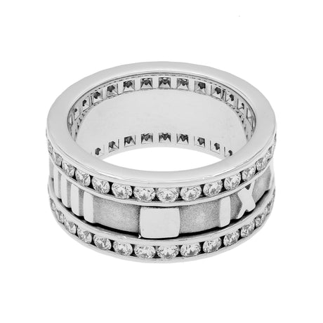 Tiffany & Co. 18K White Gold Diamond Atlas Ring Designer Jewellery Tiffany and Co